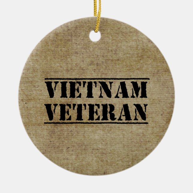 Vietnam Veteran Military Ceramic Ornament (Front)