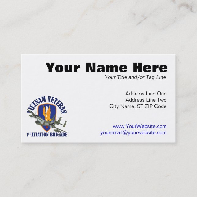 Vietnam Veteran Mohawk Business Card (Front)