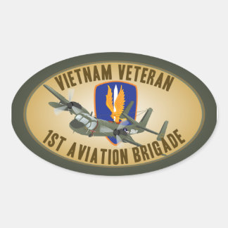Vietnam Veteran Mohawk Oval Sticker