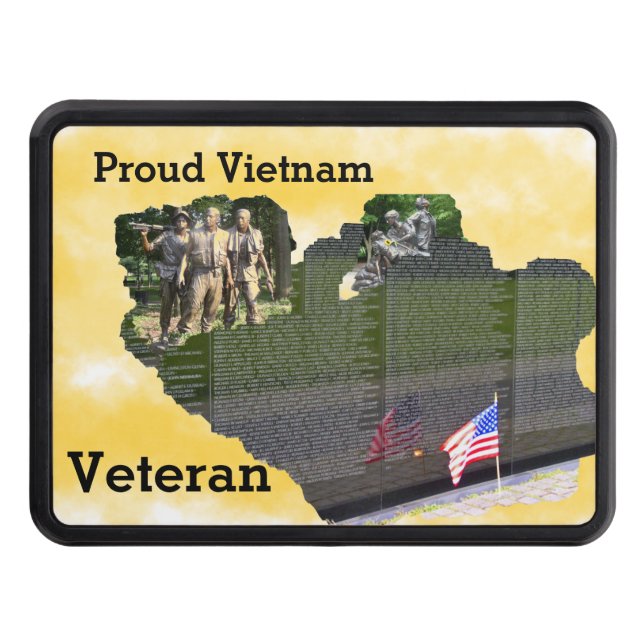 Vietnam veteran trailer hitch cover (Front)