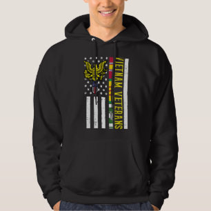 Vietnam Veteran Us American Flag Memorial Day Patr Hoodie