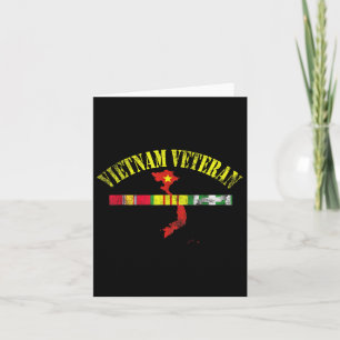 Vietnam Veteran Usa Flag Memorial Patriotic Card