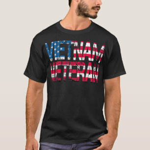 Vietnam Veteran Vintage US Flag Vietnam Vets Gift T-Shirt