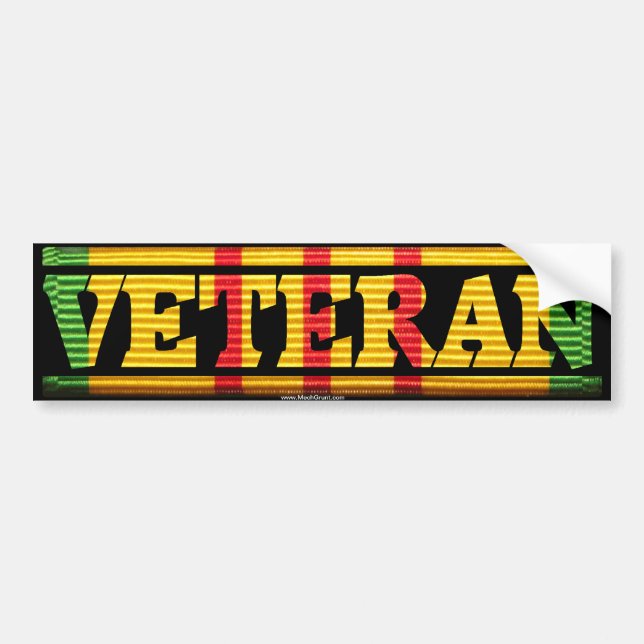 Vietnam Veteran VSM Ribbon Bumper Sticker (Front)