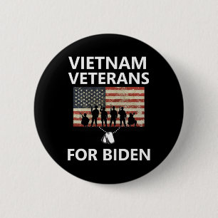 Vietnam Veterans For Joe Biden 2020 President Elec 2 Inch Round Button