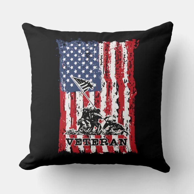 VIETNAM VETERANS: Honoring Your Sacrifice and Serv Throw Pillow (Front)