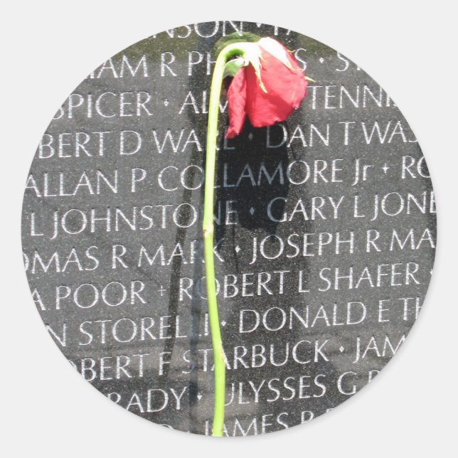 vietnam veterans memorial classic round sticker (Front)