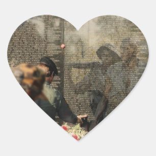 Vietnam Veterans' Memorial Heart Sticker