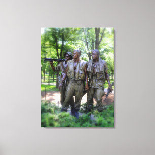 Vietnam Veterans Memorial Soldiers Canvas Print