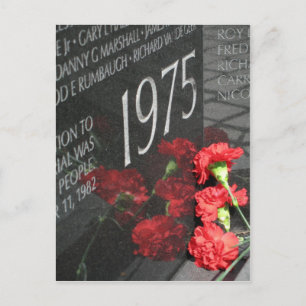Vietnam Veterans Memorial Wall flower Postcard