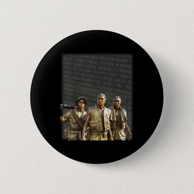 Vietnam Veterans Memorial Wall, Washington  2 Inch Round Button (Front)
