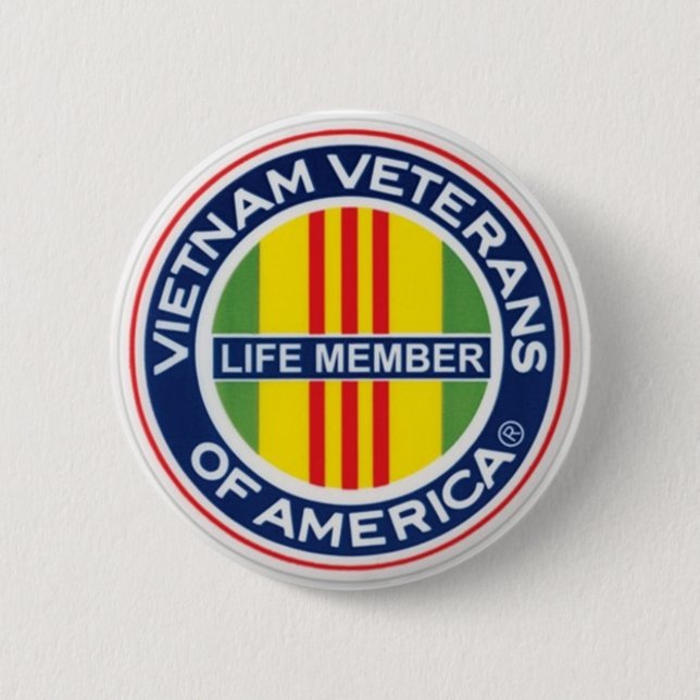 Vietnam Veterans of America Lifetime Member Button (Front)