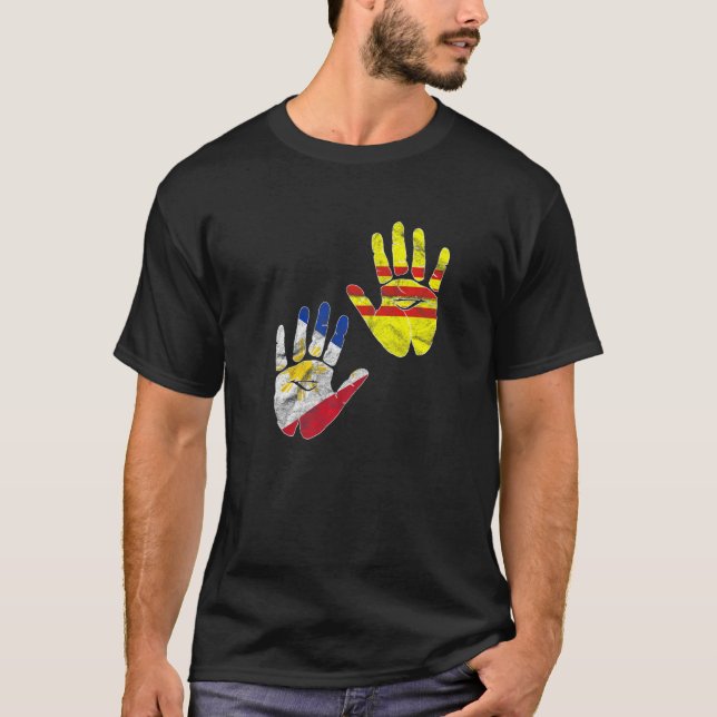 Vietnam Viet Vietnamese Flag Philippines Filipino  T-Shirt (Front)