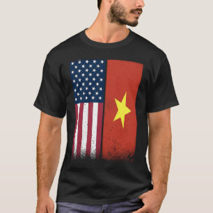 Vietnam  Vietnamese American Flags Proud USA Vietn T-Shirt