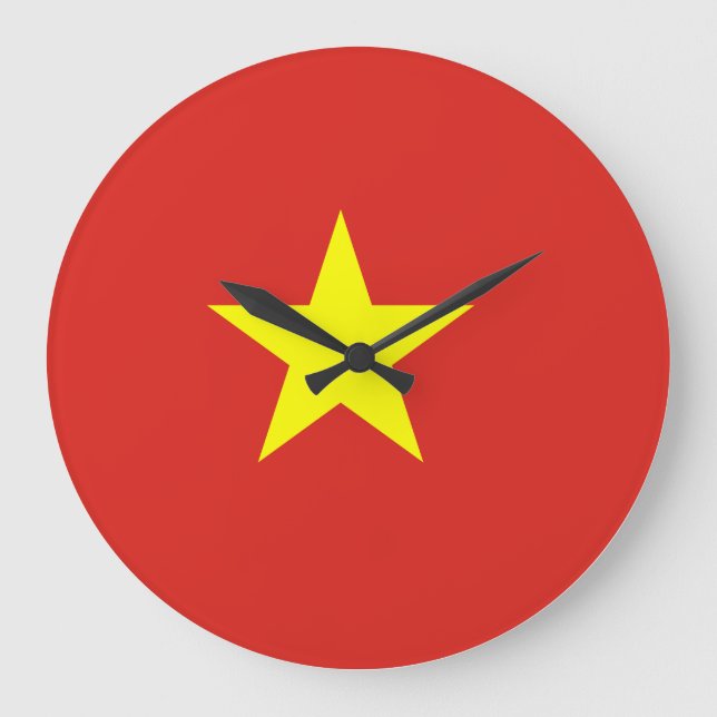 Vietnam (Vietnamese) Flag Large Clock (Front)