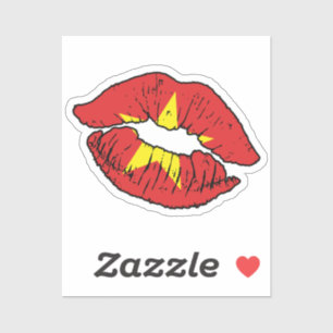 Vietnam Vietnamese Lipstick Love Flag
