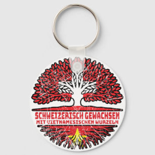 Vietnam Vietnamesisch Schweizer Schweiz Baum Keychain