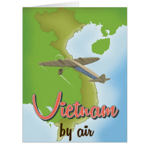 Vietnam vintage travel poster