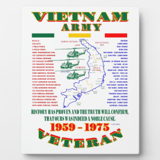 VIETNAM WAR. AMERICAN ARMY VETERAN PLAQUE