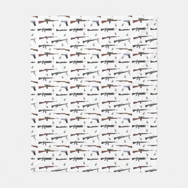 Vietnam War American Weapons Fleece Blanket (Front)