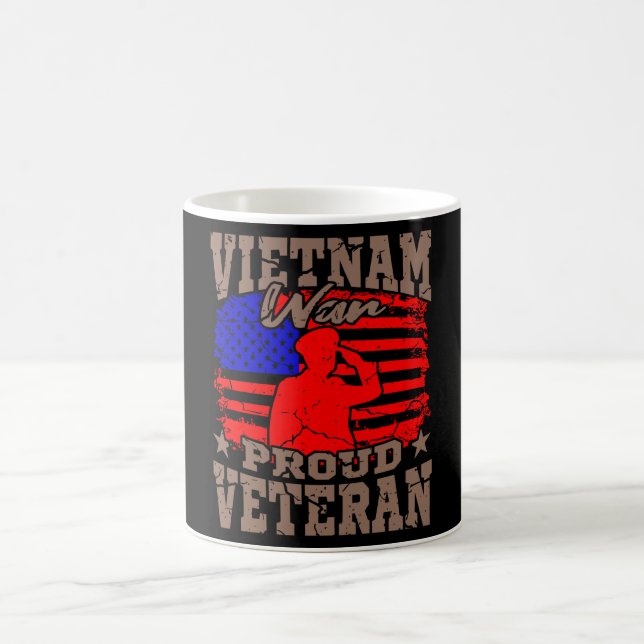 VIETNAM WAR PROUD VETERAN American Veteran Gift Coffee Mug (Center)
