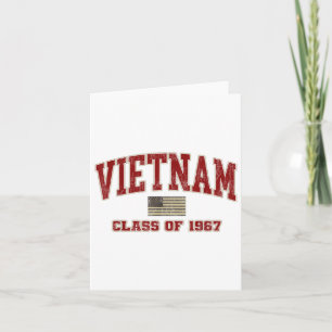 Vietnam War Veteran Shirt Military Cl Of 1967 Card