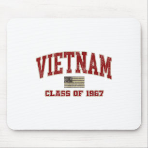 Vietnam War Veteran Shirt Military Cl Of 1967 Mouse Pad