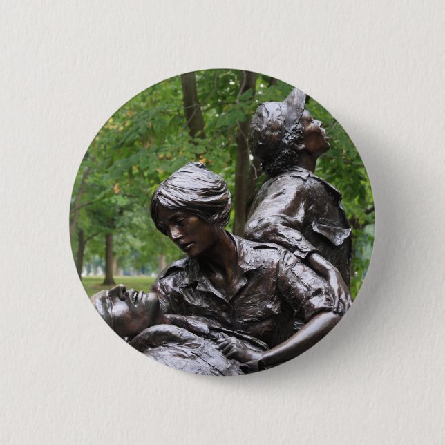 Vietnam Womens Memorial 2 Inch Round Button (Front)