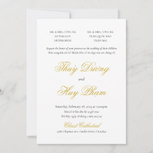 Vietnamese Bilingual Invitation in Script