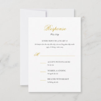 Vietnamese Bilingual Response Card in Script