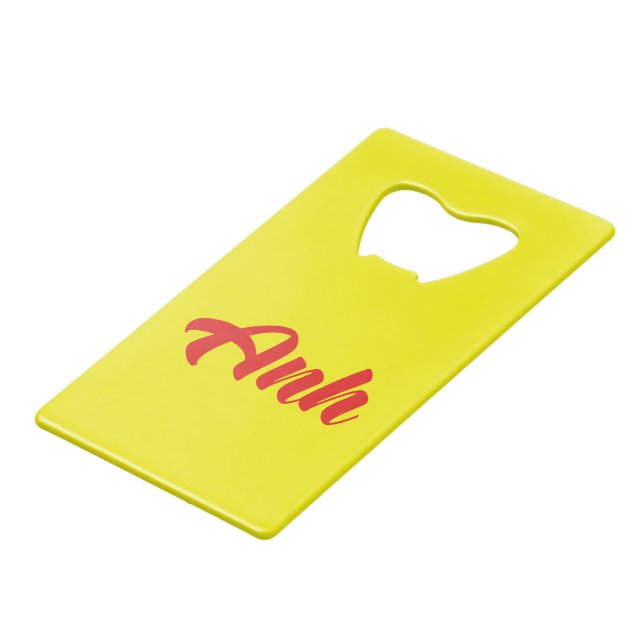 Vietnamese Brother - Anh ~ Tiếng Việt Language Credit Card Bottle Opener (Front Angled)