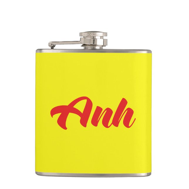 Vietnamese Brother - Anh ~ Tiếng Việt Language Hip Flask (Front)