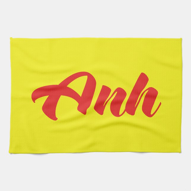 Vietnamese Brother - Anh ~ Tiếng Việt Language Kitchen Towel (Horizontal)