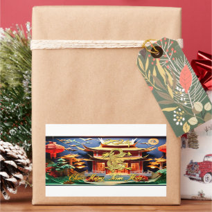 Vietnamese Dragon New Year 2024 Temple SqS Sticker
