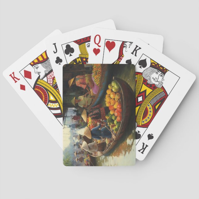 Vietnamese Floating Market Playing Cards (Back)