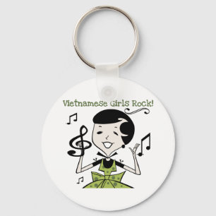 Vietnamese Girls Rock Keychain