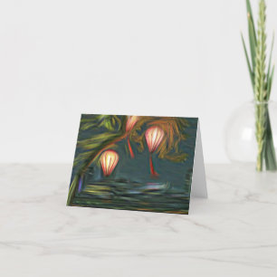Vietnamese Lantern Folded Notecard