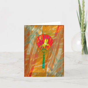 Vietnamese Lantern Folded Thank You Card