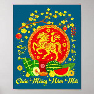 Vietnamese Lunar New Year 2026 Tet Viet Chuc Mung  Poster