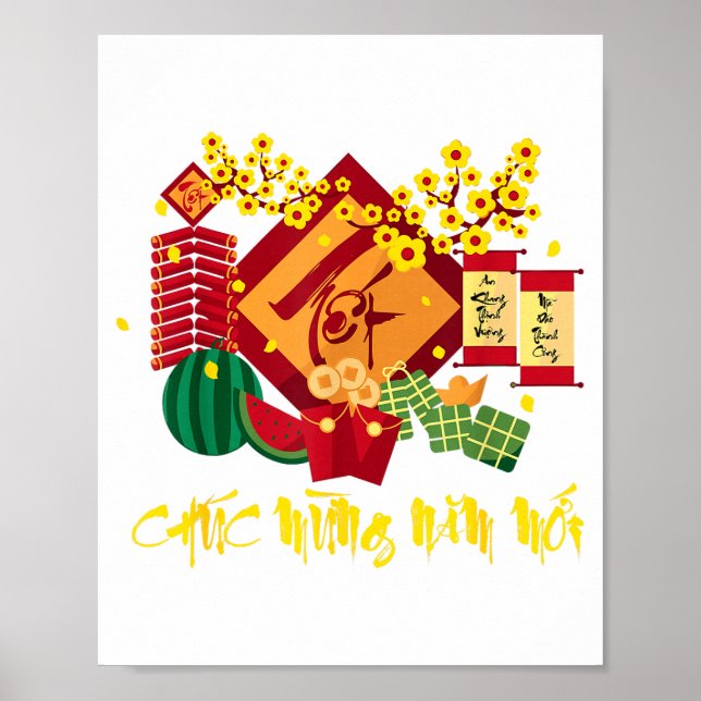 Vietnamese Lunar New Year 2026 Tet Viet Chuc Mung  Poster (Front)