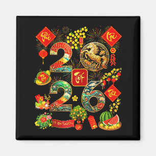 Vietnamese lunar new year - tet viet 2026 year of magnet