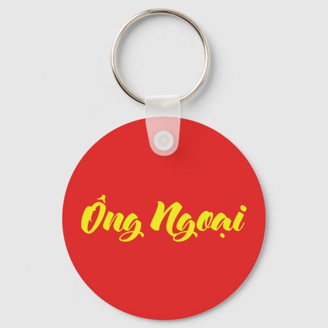 Vietnamese (Maternal) Grandfather - Ông Ngoại Keychain (Front)
