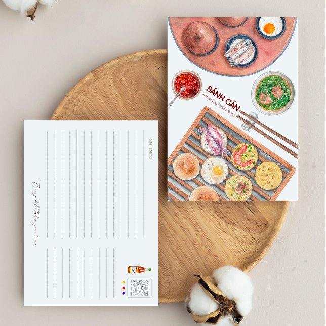 Vietnamese Mini Rice Pancake Postcard - BANH CAN  (Creator Uploaded)