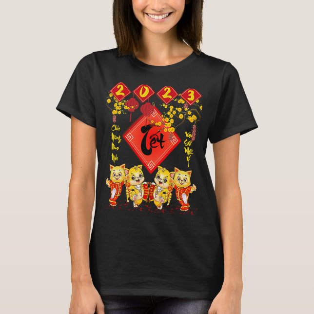 Vietnamese New Year Decorations Tet 2023 Chuc Mung T-Shirt (Front)