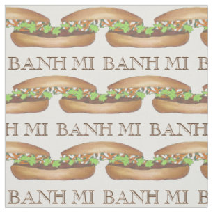 Vietnamese Pork Banh Mi Sandwich Food Foodie Fabric