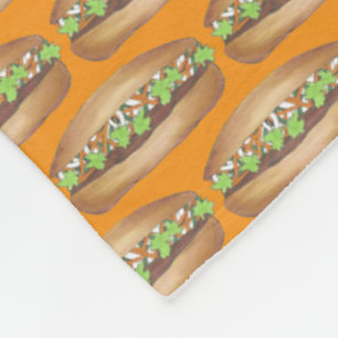 Vietnamese Pork Banh Mi Sandwich Food Foodie Fleece Blanket