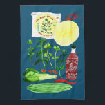 Vietnamese Rice Paper Rolls Recipe Watercolor Kitchen Towel<br><div class="desc">This is one of my favourite meals to prepare,  so I painted the recipe for you! 

Customize with your own text or leave it off. 

Check my shop for more matching items!</div>