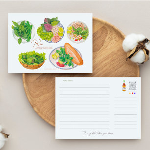 Vietnamese Side Dishes Vegetable  Postcard