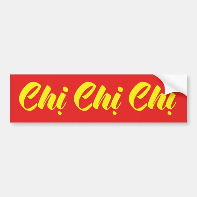 Vietnamese Sister - Chị ~ Tiếng Việt Language Bumper Sticker (Front)