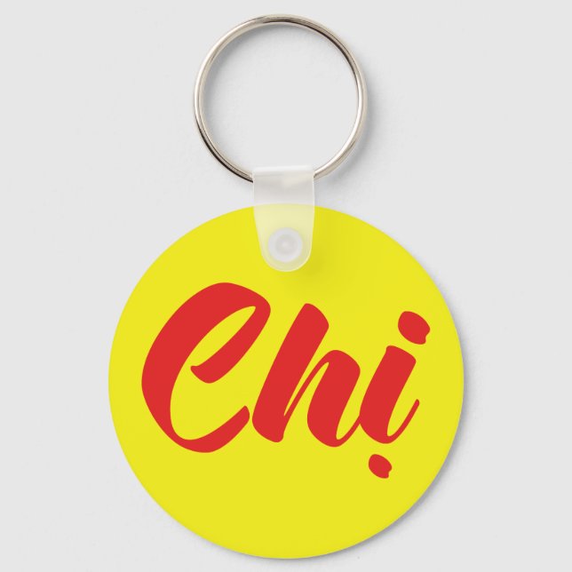 Vietnamese Sister - Chị ~ Tiếng Việt Language Keychain (Front)